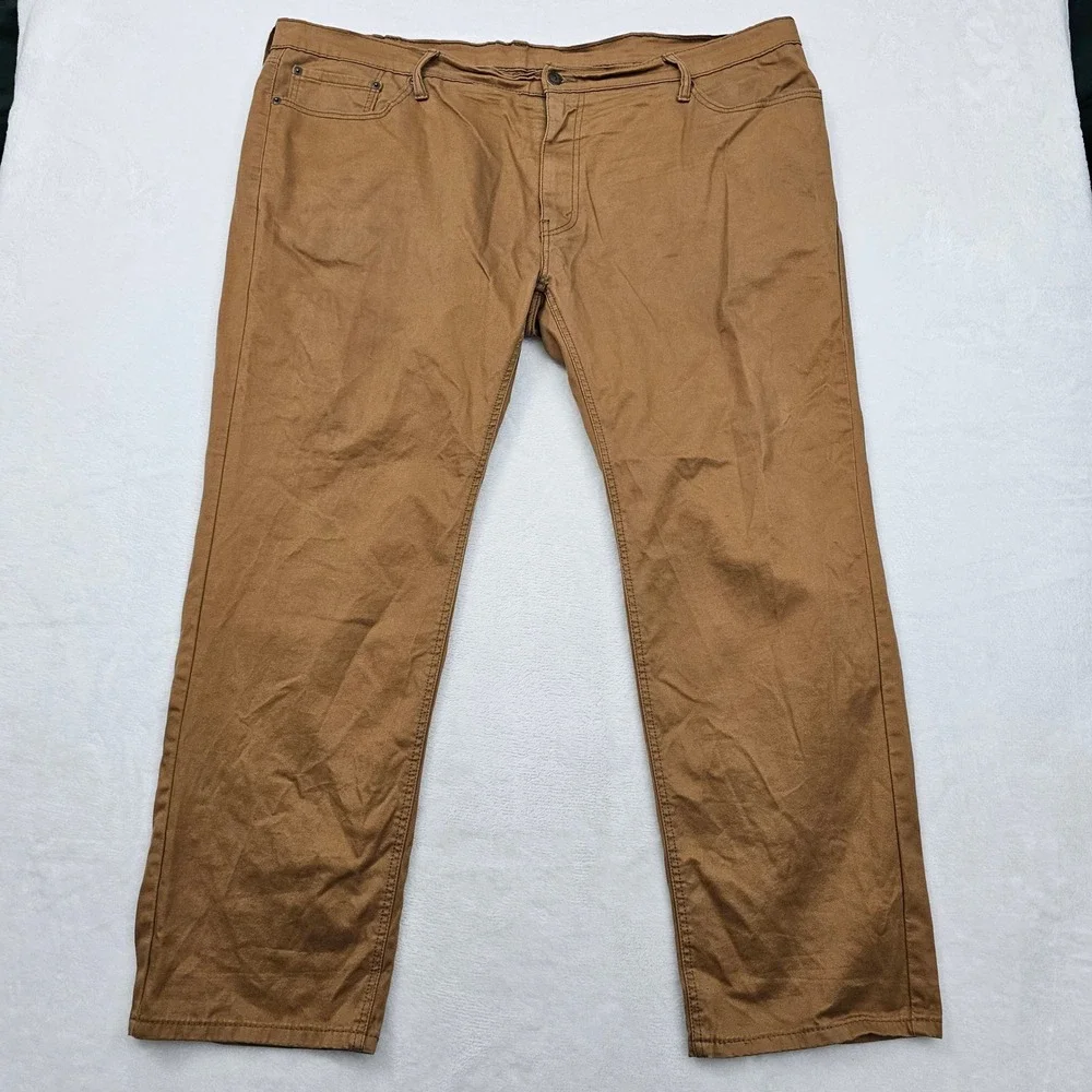 Levis 541‎ Athletic Taper Pants Mens 48x30 Brown Cotton Stretch Workwear Rugged